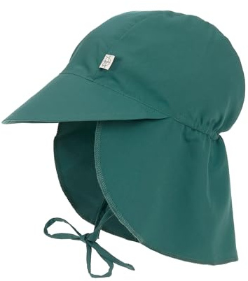 LÄSSIG Baby Kinder Schirmmütze mit UV-Schutz und langem Nackenschutz/Sun Protection Flap Hat Green, 3-6 Monate, Größe: 43/45