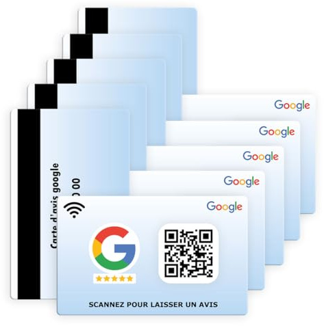 Carte Google avis - NFC et QR Code - Collectez des Avis Clients en un scan, Format carte de visite, Pour entreprises et commerces (5)