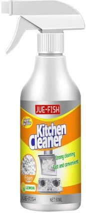 Detergente in schiuma da cucina, spray multiuso per cucina, detergente multifunzione per macchie ostinate, spray per la pulizia del grasso della cucina, per piani cottura domestici, cappe, sporcizia e