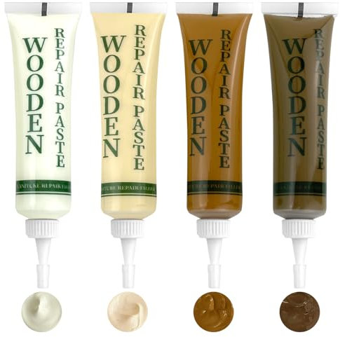 Kit de reparación de laminados, reparación de parquet de madera de roble marrón, masilla de madera para arañazos y agujeros, muebles de suelo laminado