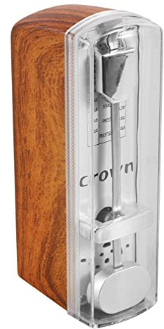 FutureHight Mini metrónomo mecánico para guitarra, piano, violín - Alta precisión volumen color teca