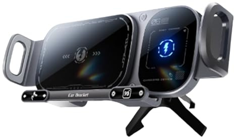 Support De Chargeur De Voiture Sans Fil – Serrage Automatique, Supprt De Téléphone, Rotation Intelligente À 90 Degrés | Support De Navigation À Charge Rapide Et , Pour Tablette, Téléphone Plia