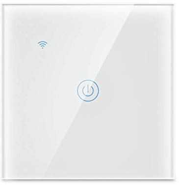 Yagusmart Wifi Smart Lichtschalter,KEIN Neutralleiter erforderlich,Kompatibel mit Alexa, Google Home und IFTTT,mit Fernbedienung und Sprachsteuerung,Timing-Funktion(1 Weg)