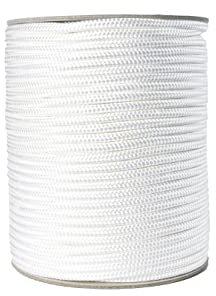 Corda Treccia multiuso 4mm, 100 m - Bianco - Antica Corderia Marra,Treccia mare, fai da te, garden, stabilizzato ai raggi U.V. resistente a intemperie e agenti atmosferici.
