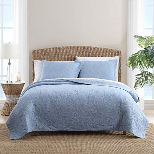 Tommy Bahama - Queen Quilt, Reversible Cotton Bedding, Pre-Washed for Added Softness (Costa Sera Blue, Queen)