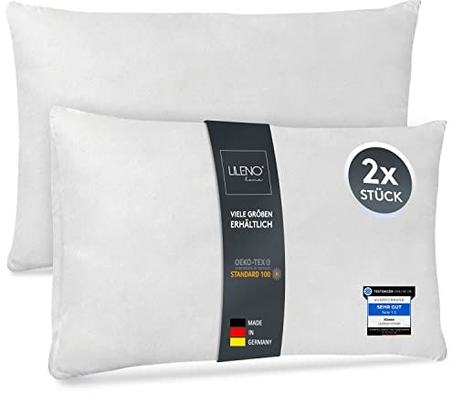 LILENO HOME 2er Set Kissenfüllung 70x90 cm - 40°C waschbares Innenkissen geeignet für Allergiker - Polyester Kisseninlet als Couchkissen, Sofa Kissen, Cocktailkissen und Kopfkissen