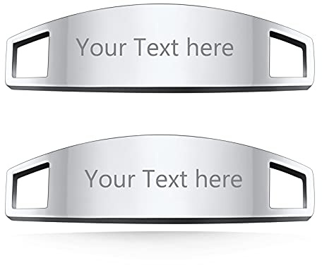 Custom4U Bijoux de Chaussure 2PCS Charmes de Chaussure Prénom Personnalisable, Accessoire de Chaussures Décorations, Bijoux Lacelock Original Homme Femme Garçons(Boîte Cadeau)