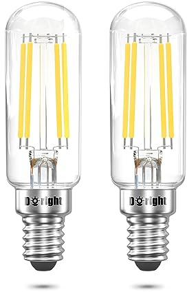 DoRight E14 4W T26 LED Dunstabzugshauben Birnen Röhren Glühlampe LED Abzugshaube Lampe Kühlschrank Licht Kaltweiß 6000K Dimmbar, Entspricht Einer 40W Glühlampe (2 Stück)
