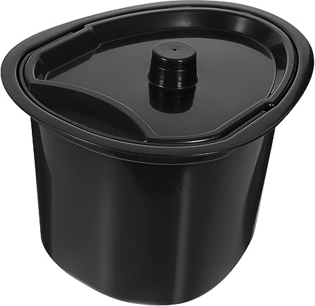OATIPHO Silla Inodoro Portátil de Plástico con Tapa para Pacientes Mayores y Niños, Orinal Práctico y Aislante Adecuado para Uso en Cama y Ducha Estilo Aleatorio