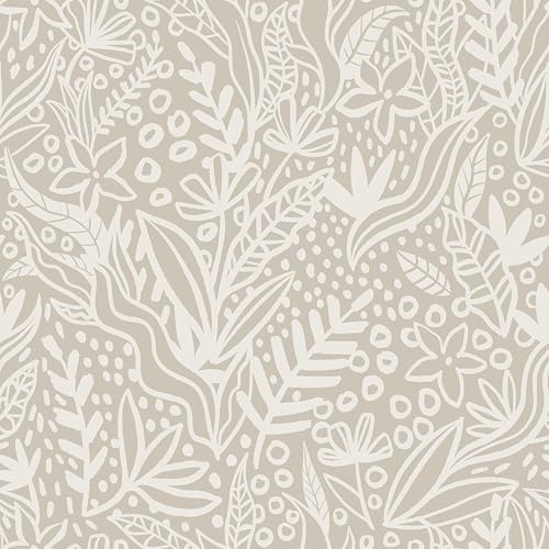 xupingjiti Papel pintado autoadhesivo con flores, hojas de acuarela y flores, papel de pared, lámina autoadhesiva, vintage, lámina decorativa para muebles, lámina adhesiva de vinilo de PVC