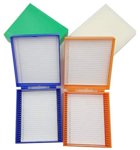 25-fach Objektträgerbox Objektträgerbox 4er Pack