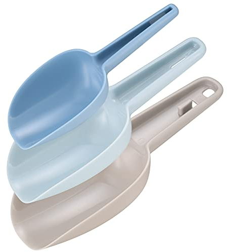 Set di 3 Ghiaccio Paletta Cucina Plastica, Paletta Cibo Cucchiaini Multiuso per Cucine, Bar, Buffet, Cereali, Farina, Grano, Noci, Spezie, Popcorn