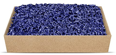 SizzlePak Matériau de remplissage/d’emballage pour cadeau, écologique, plusieurs couleurs, de 125 g à 1 kg, cobalt, 500 g
