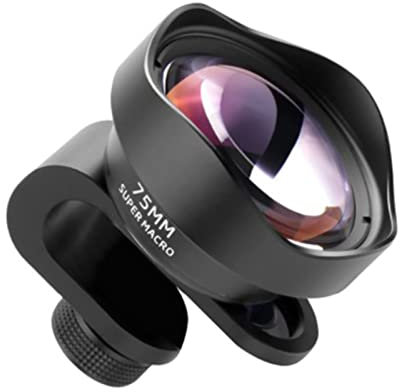 Objetivo macro de 75 mm para teléfono móvil, lente de cámara de cristal óptico, teleobjetivo externo, 10 aumentos, recubrimiento multicapa, lente de cámara profesional para teléfono móvil, 75 mm