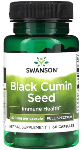 Swansons Swanson - Black Cumin Seed, 400mg | Immune and Antioxidant Support - 60 Capsules