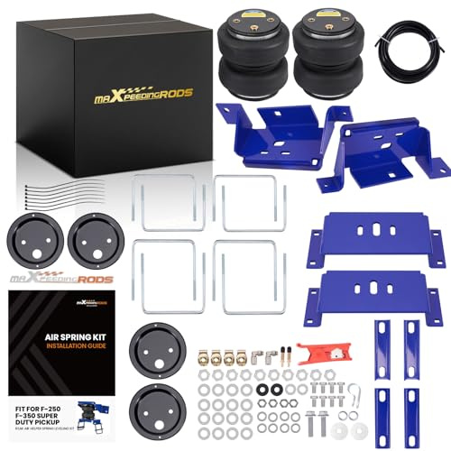 maXpeedingrods Kit di regolazione del livello di sospensione pneumatica posteriore, kit di regolazione del livello con molla pneumatica per sospensione per Ford F250 F350 1999-2007