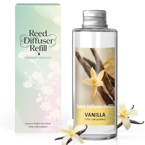 SCENTORINI Diffusore Profumo Ambiente Vaniglia 200ML Ricarica Diffusore di Olio Essenziale di fragranza per la casa per Bagno per Camera, Bagno, Ufficio e Decorazione Interna