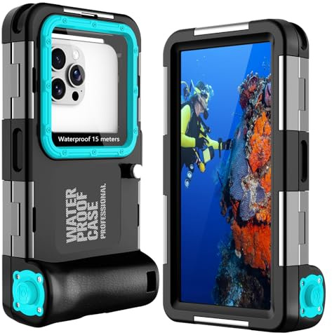Coque de Téléphone de Plongée Professionnelle Pochette Étanche Smartphone IPX8 Pochette Téléphone Étanche Housse Étui de Protection pour iPhone 17 Air 16 17 Pro 16 17 Pro max 15 Pro 13 14 15 Pro Max