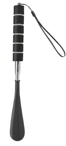 Yoezuo Calzador de Zapatos Largo, Calzador Telescópico 30-70 cm, con Asa antideslizante y Cordón para Hombres, Mujeres, Niños y Mayores