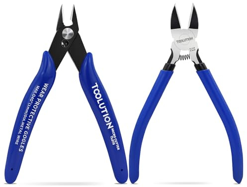 Set di 2 tagliafili di precisione e tagliafili, mini tronchesi diagonali da 12,7 cm e tronchesi laterali, pinze a molla in acciaio al carbonio per la creazione di gioielli, stampa 3D, elettronica