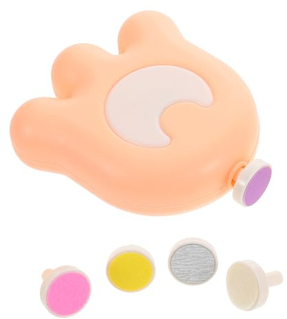 MOLUCKFU Lima de Uñas Eléctrica y 5 Cabezales de Pulido con Diseño Ergonómico para Bebés Cortaúñas Eléctrico Seguro de Plástico para Recién Nacidos y Niños