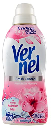 Vernel Vernel Fresh Control, Ammorbidente Lavatrice Con Neutralizza Odori, Freschezza Floreale, Adatto Anche Alle Pelli Sensibili, 700Ml - 700 ml