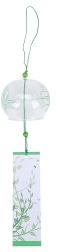 Japanese Glass Wind Chimes Feng Shui Wind Bell Romantic Floral Wind Chime Car Hanging Ornament for Wedding Decoration
