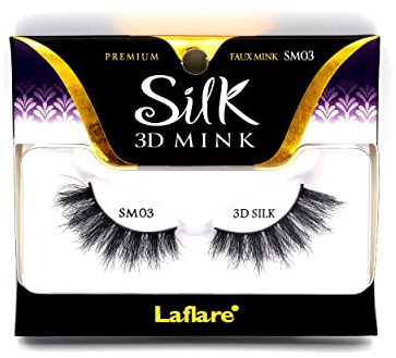 Laflare Silk Premium Faux Mink 3D Mink Eyelashes Cat Eyes Tightens Fluffy Mink Soft Multilayer False Eyelashes Black
