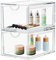 CECOLIC Confezione da 2 Cassetti Impilabili per Cosmetici, Organizer per Trucco in Acrilico Trasparente, Contenitori in Plastica, Contenitore per Toeletta per Bagno, Camera da Letto, Cucina