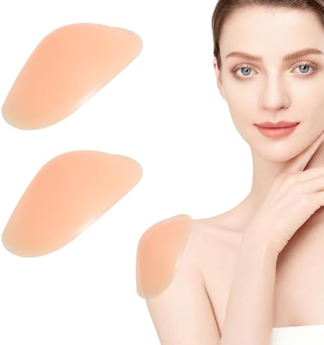 Spalline in Silicone, Spalline Imbottite Naturalmente Morbide Spalline Antiscivolo, Shoulder Pads Traspiranti, Senzaspallacci Antiscivolo per Abiti da Donna, T-Shirt, Vestiti (Colore della Pelle)