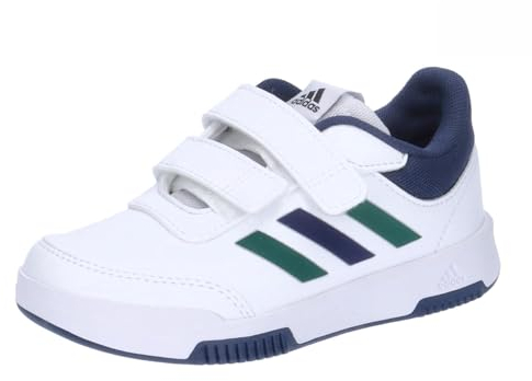 adidas Tensaur Hook and Loop Shoes Laufschuhe, White/Green/Collegiate Navy, 30 EU
