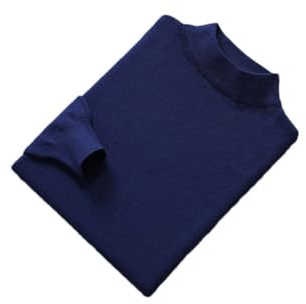 Herrtröja ulltröja pullover höst vinter halv polokrage mjuk varm kashmirtröja jumper stickade tröjor, 7, XXL