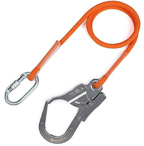 SwaYve Imbracatura Di Sicurezza per Lavoro in Quota, Cinghia Di Protezione Anticaduta Corda per Arrampicata su Tutto il Corpo Kit Di Sicurezza per Tetto/Orange C/3M