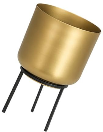 Ciieeo 1pc Wrought Iron Vase Indoor Plant Pot Metal Flower Stand Metal Trim Gold Decor Floor Standing Plant Pots Planter Pots for Indoor Plants Cactus Pots Office Plant Stand Household