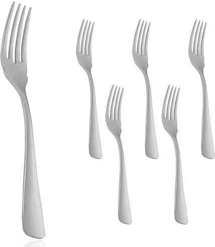 Forchette da pesce acciaio inossidabile 6 pezzi speciali forchette da pesce Resistente con finitura a specchio lavabile in lavastoviglie design moderno