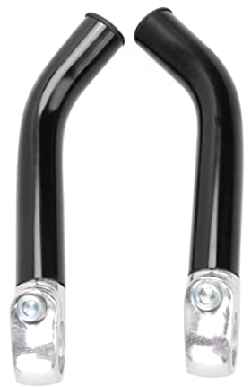 Ergonomisches Design Aluminiumlegierung Mountainbike -Lenker Griffe mit Barenden Hörner für 22,2 mm Bike -Lenker schwarzen 2pcs.