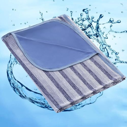 Luxear Kühldecke für Menschen, Arc-Chill Q-Max>0,5 Kühlende Decke, 2 in 1 Doppelseitig Sommerdecke Cooling Sleep Decke, Atmungsaktive Kinderdecke Tagesdecke Sofadecke Reisedecke, 200 x 220cm Blau