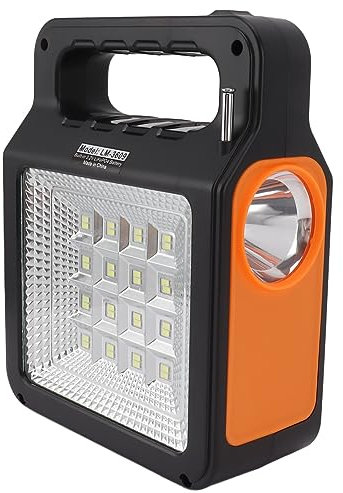 lvifloae Solar Battery 6000mAh Bright Pannlamp Panel Light 3 Lamps Portabelt handtag Camping Travel Solar Generator för utomhusresor, strömavbrott hemma, nödorkan