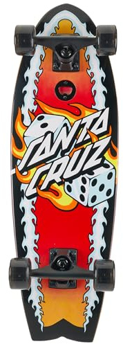Santa Cruz Flaming Dice Dot 8.81in x 27.69in Shark Skateboard Cruzer