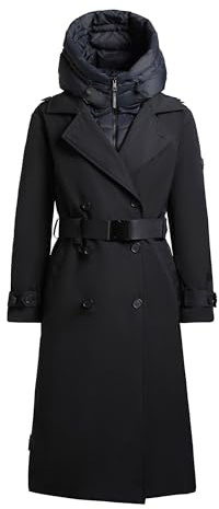 khujo Elena Elena2 Damen Wintermantel Trenchcoat Steppmantel Winterjacke (DE/NL/SE/PL, Alphanumerisch, XS, Regular, Regular, Port-Blue)
