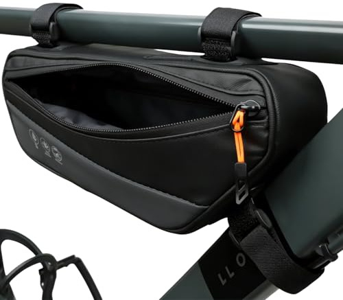 Rahmentasche Fahrrad 1,8 L, Fahrradtasche Rahmen mit Seitentasche, Fahrrad Dreiecktasche, Reflektierende Fahrrad Rahmentasche, Wasserdichte Rahmentasche für Mountainbike Rennrad E-Bike Gravelbike