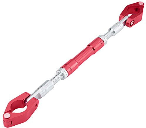 Qiilu Motorrad Balance Lenker, Universal Einstellbare Aluminiumlegierung Motorrad Balance Cross Lenker Stärkung Hebel Bar(Rot)