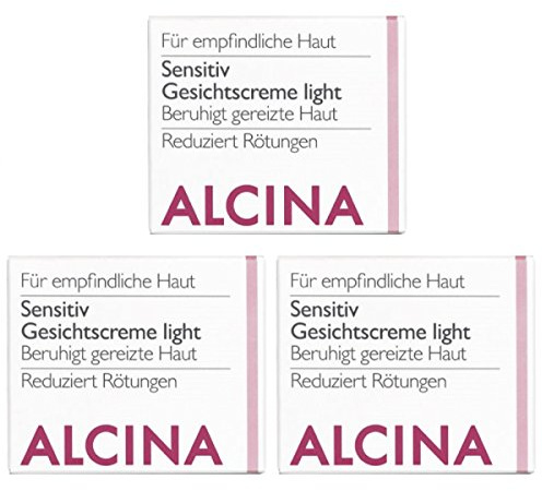 3er S Sensitiv Gesichtscreme Light Pflegende Kosmetik Alcina beruhigt gereitze Haut je 50 ml = 100 ml
