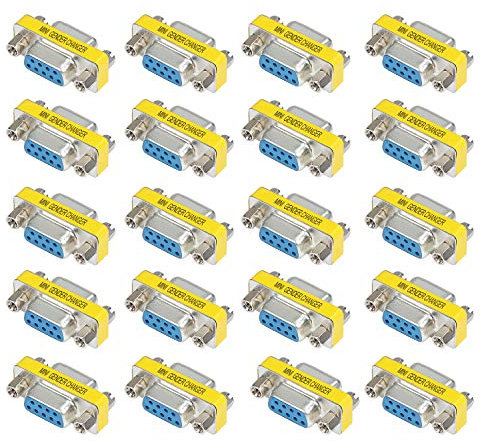 abcGoodefg 9 Pin RS-232 DB9 Female to Female Serial Cable Gender Changer Coupler Adapter (20 Pack)