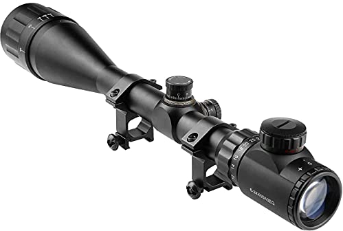 AJDGL 6-24X50mm Scharfschützengewehr - Rot/Grün beleuchtetes Fadenkreuz für schnelles Zielen und Schießen