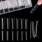 120 Pièces Extra Long Faux Ongles en Acrylique Transparent Demi-Couverture pour Salon d'Ongle DIY Art d'Ongle, 12 Tailles