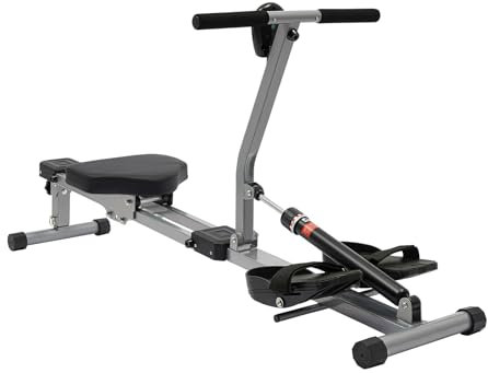 Rudergerät für Hause, klappbares Rudergerät, hydraulisches Rudergerät mit LED-Anzeige, Trainingsgerät für Fitnessstudios, Sportplätzen, Schulen