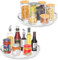 Drucilla 2 Piezas Especiero Giratorio, 23.5cm Bandeja Giratoria Nevera, 360° Bandeja Giratoria, Bandeja Giratoria Mueble Cocina, Plato Giratorio Organizador Cocina para Condimentos, Frutas, Cosmético