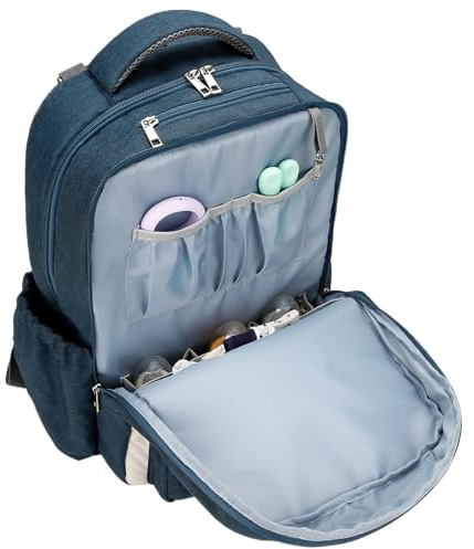 Sac à langer poussette - sac à dos étanche double couche avec port USB, grand fourre-tout de voyage | Organisateur multifonctionnel espace spacieux pour les mamans, solution de stockage pour bébé