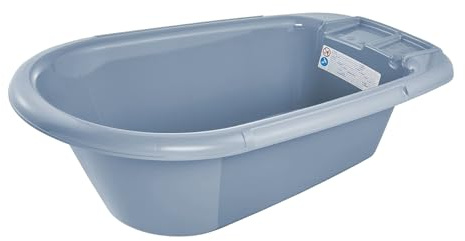Rotho Babydesign Bella Bambina Baignoire pour bébé, bleue, spécialement pour bébés et enfants, idéale pour un bain sûr et confortable